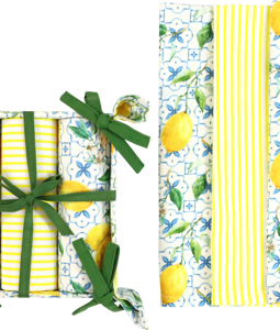 3966 TORCHONS PANIER LIMONE 4P